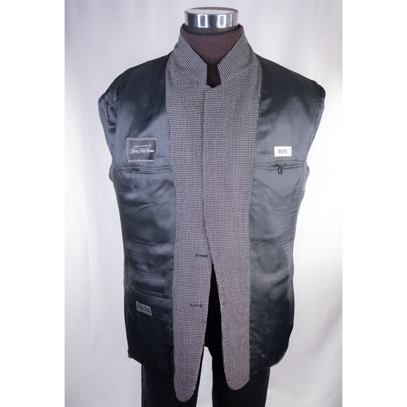 MANI Vintage Sport Coat Jacket Blazer Men Size 42R Textured Two Button WOOL - Picture 11 of 16
